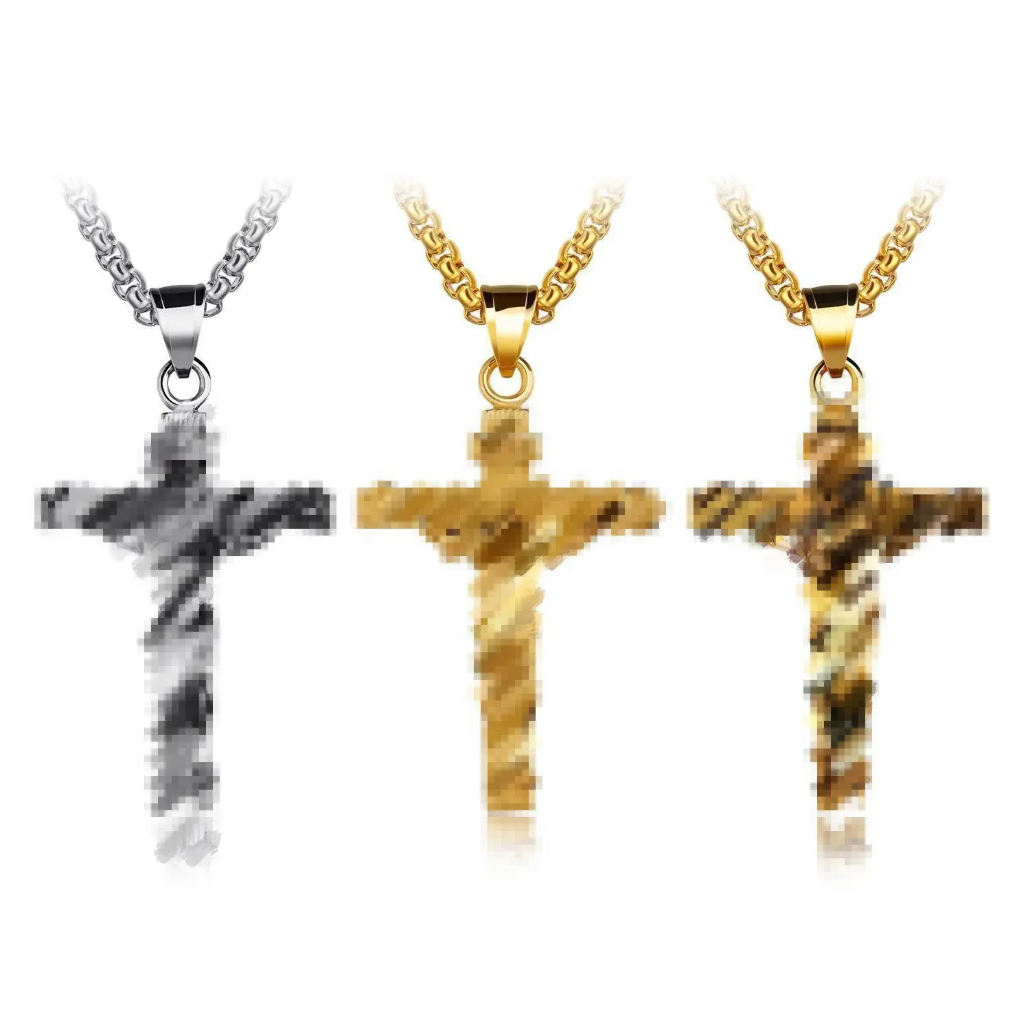 Cross Shaped Personalized Pendant Necklace