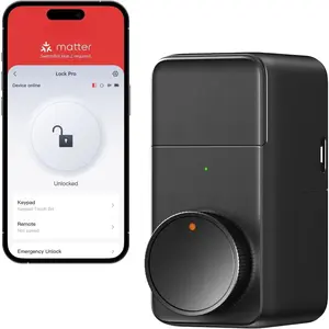 Lock Pro Keyless Entry Door Lock,  Deadbolt  for Existing Deadbolt, No-Drill Install for Renters, Auto-Lock, Add Hub (Sold Separately) for Matter , Alexa &