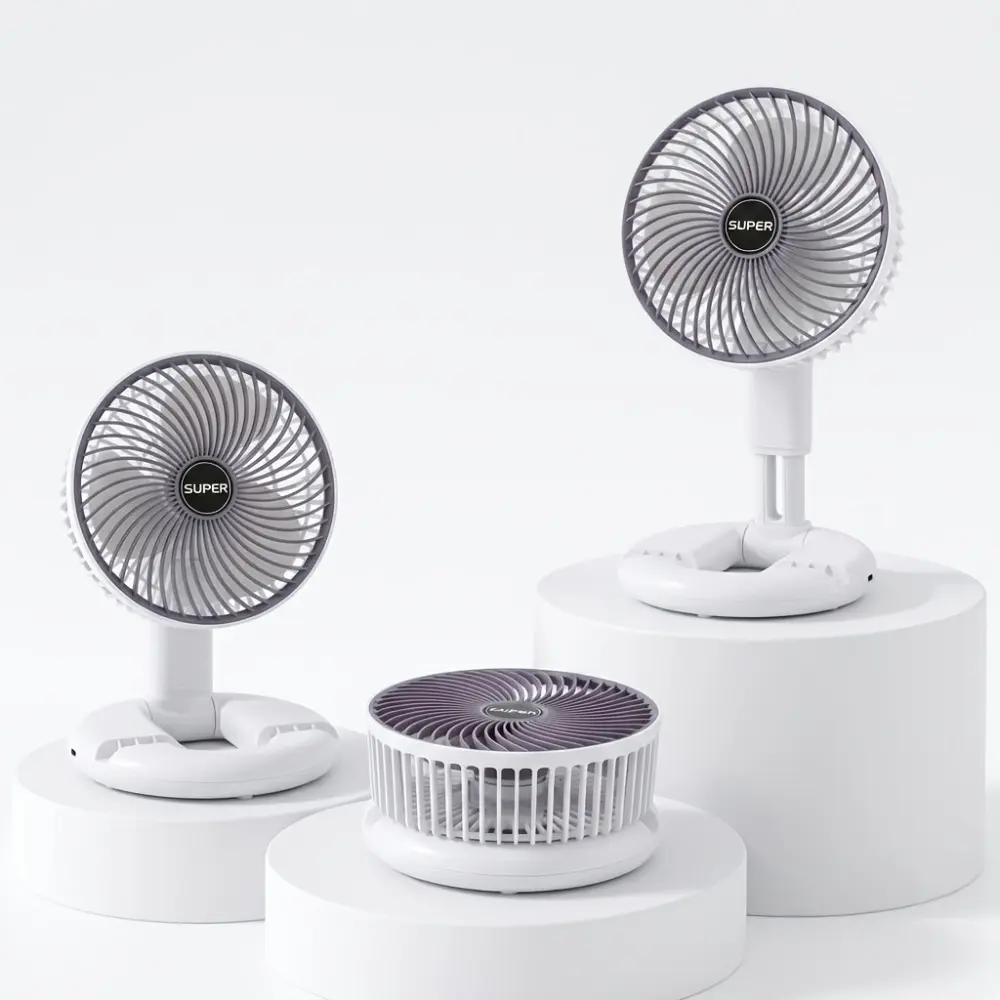 1pc Foldable Stand Portable USB Charging 800mAh Mini Desk/Tabletop Fan - 3-Speed Control, Angle Rotatable Personal Cooler for Camping, Office (Computers Compatible Accessory)