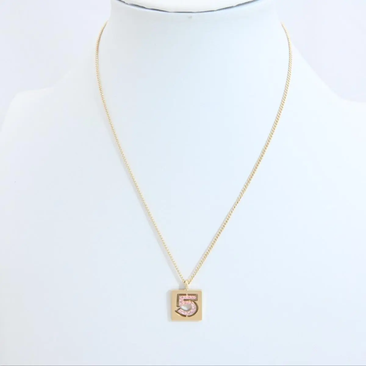 Pre-owned CHANEL As Shown Shoulder Bags No.5 Necklace Rhinestone GP ch7826fe