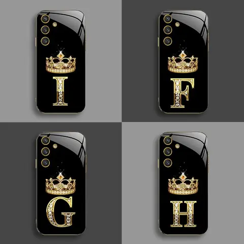 Suitable for [Galaxy S24] New high-end crown electroplated gold edge mobile phone case new business simple explosion-proof mobile phone case affordable anti-fall anti-fingerprint-888