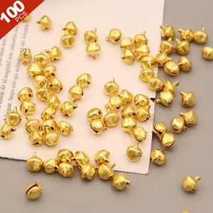 100 Pcs Glam Style Vintage Aesthetic Cast Iron Jingle Bells for DIY Crafts, Christmas Water Droplet Drop-Shaped Metallic Charms for Hair Clips, Ribbons & Jewelry Making, Holiday Hanging Decorations with No Feathers