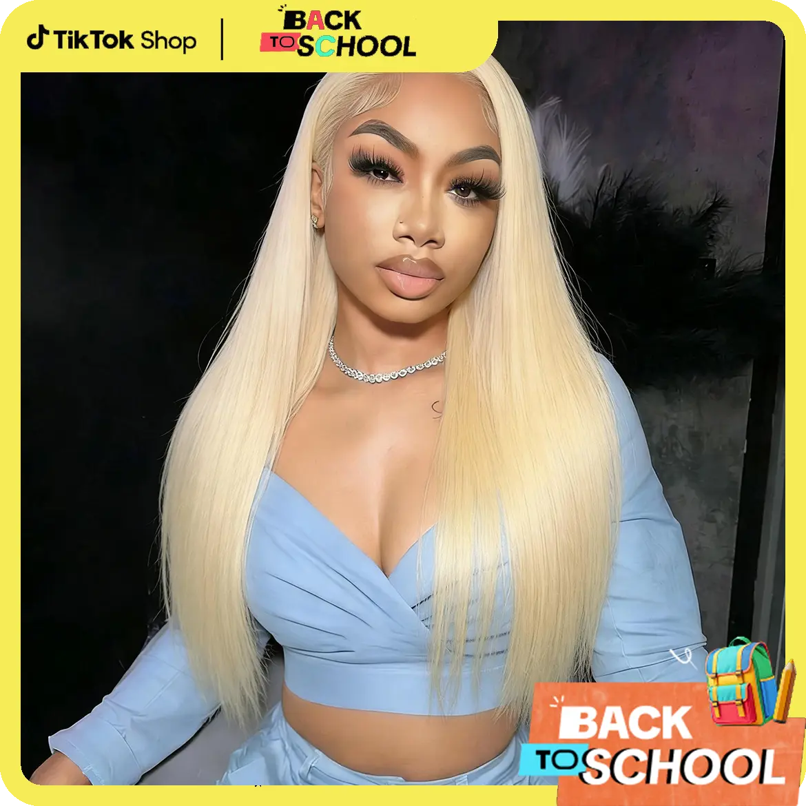 STERLY 200% Density #613 Blonde 13x6 Long Straight Full Lace Frontal Wigs Fashion Color blonde Wig Smooth HD Transparent Lace Front Wig #TikTokShopBackToSchool#SohoChic