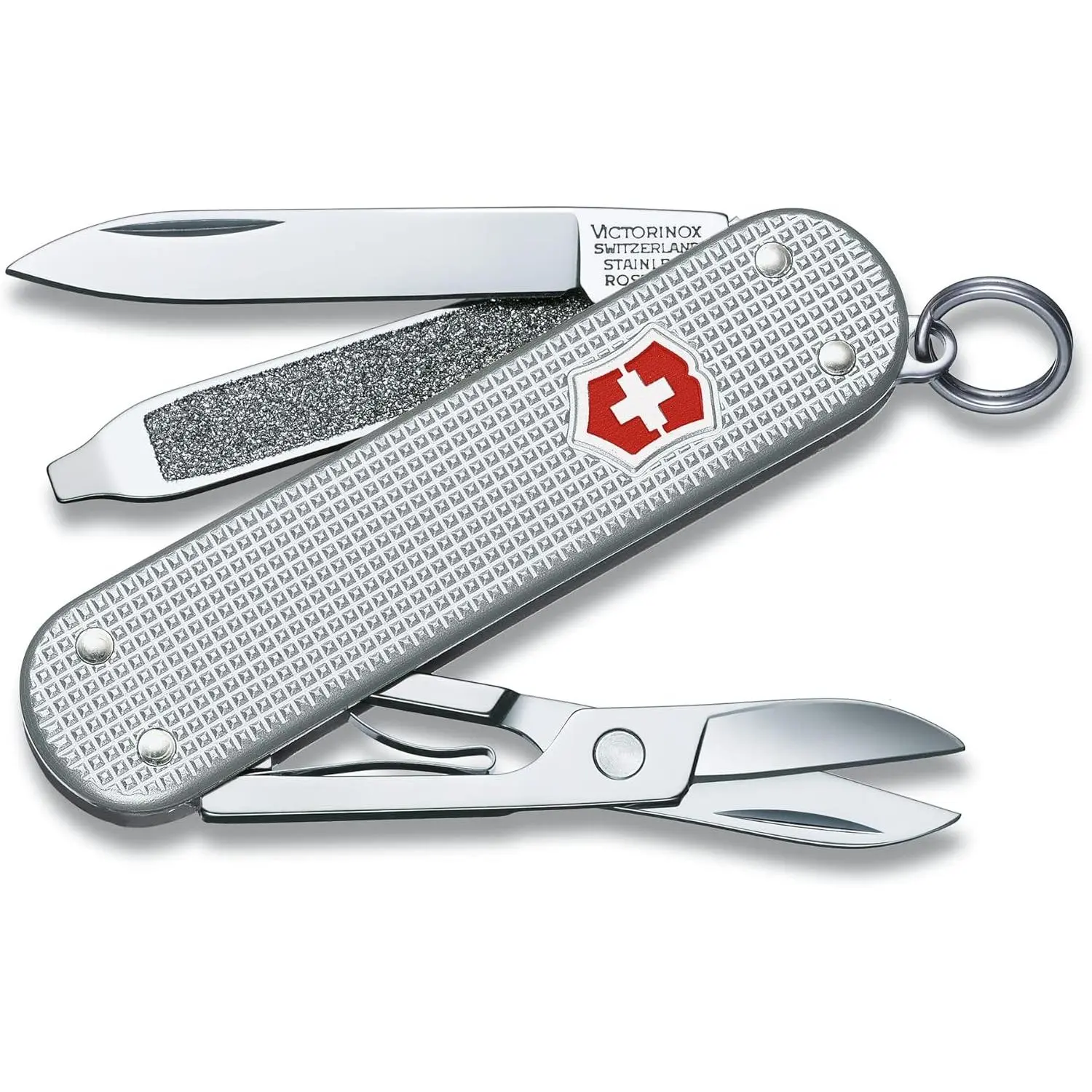 Army Knife Swiss Made Knife with 2 Blades, Corkscrew and Screwdriver - Sapphire Edc Tools Emergency Gear Multifunctional