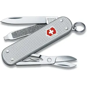 Army Classic Pocket Knife Swiss Made Knife with 2 Blades, Corkscrew and Screwdriver - Sapphire Edc Tools Emergency Gear Compact Multifunctional