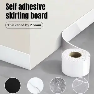 1PC 5mx10cm Self Adhesive Skirting Board Thickening Flexible Foam Wall Stickers Waistline Tape  for Sill Staircase