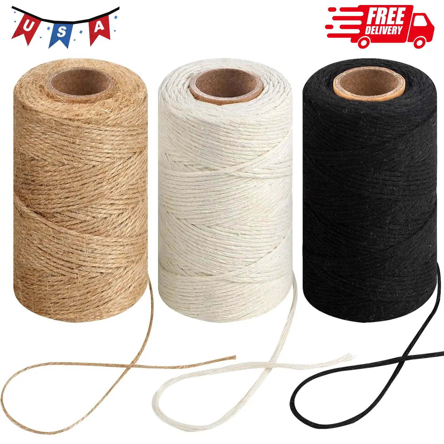 984 Ft Twine String, Natural Jute Twine, 2mm
