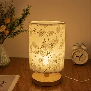 USB Powered Desk Room Lights for Bedroom, Wooden Base Table Night Light, Desk LED Lights, Modern Lamp for Bedroom, Wooden Bedside Light, Room LED Light For Home Decor, Decorative Lighting, Nightstand Lamp