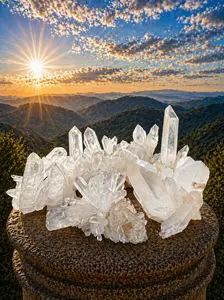 Clear Quartz Point Clusters