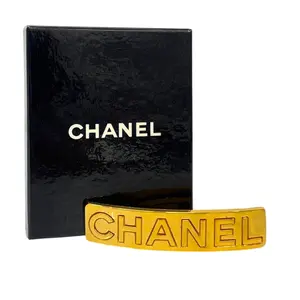 Pre-owned CHANEL Vintage Gold Barrette Hairclip