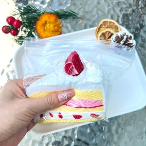 Taba Squishy Triangle Cake – Sliced Dessert Design – Colorful and Fun Stress Relief Toy satisfying