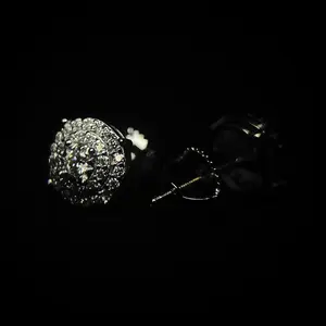 8MM VVS Triple Layer Circle Cluster Earrings