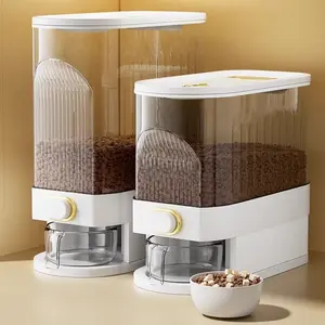 1pc Large Capacity Plastic Storage Container with Flip-Top Lid | Leak-Proof and Moisture-Resistant for Grains, Nuts, Flour, and Rice - Ideal for Kitchen Organization and Holiday Gifts