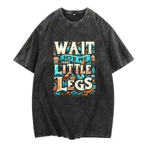 Comfortable cotton shirt for short people with "Wait for Me, I Have Short Legs" printed on it
