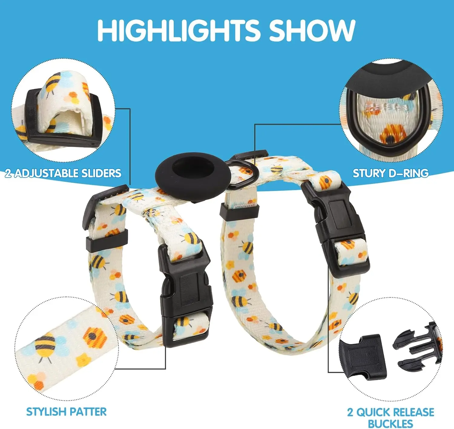 Cute Bee (Buckles on Neck & Chest)