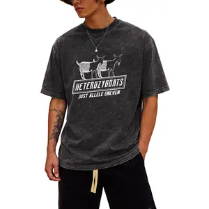 Heterozygoats Genetics Tee – Humorous Allele Design on Washed T-Shirt