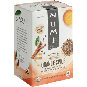 Numi White Orange Spice Flavor Tea 100 Individual Sealed Bags