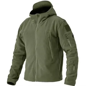 2025 Men's Tactical Fleece Jackets Work Coats Hooded Safari Coats Outdoor Warm Camping Climbing Fishing Hiking Trekking Windbreaker