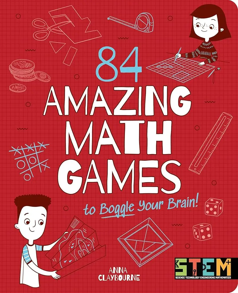 84-Piece Math Games Educational Textbook Series - Interactive Learning Materials, STEM Guide Book, Math Learning Workbook for Students