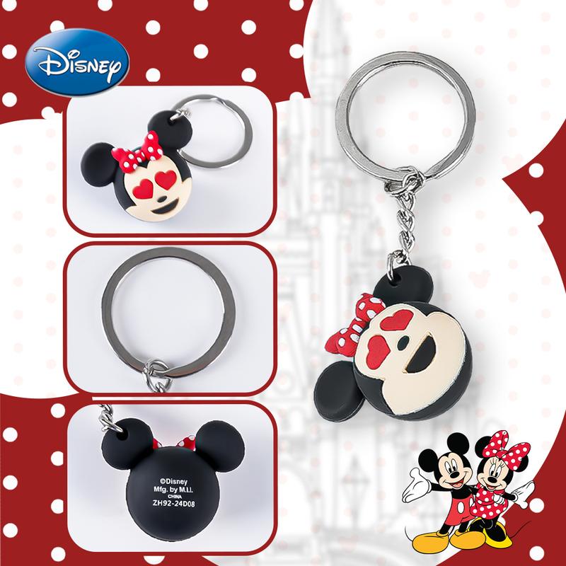 Disney Minnie PVC Keychain 1PC Official License 3D Figurine Bag Clip Charms Anime Figure Keychain Collector Keyring Backpack Decor