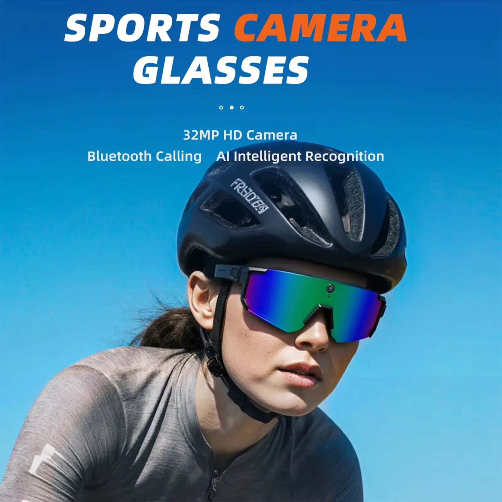 BrawRing Smart AI Camera Glasses, Hands-Free Photography & Video Recording, Built-in AI Assistant & Instant AI Translation, 8MP Photochromic UV Protection Lenses, Button Touch Control, Bluetooth Wireless Wearable Glasses for Travel Outdoor Adventures