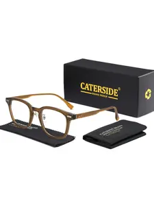 Unisex Tr Frame Glasses, Casual Style, Metal Hinges & Silicone Nose Pads, Lightweight Retro Design, Perfect for Travel & Gifts