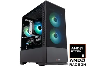 ABS Cyclone Ruby Gaming PC - Windows 11 - AMD Ryzen 5 9600X - Radeon RX 9060 XT 16GB - 32GB DDR5 6000 - 1TB M.2 NVMe SSD - CR9600X9060XT