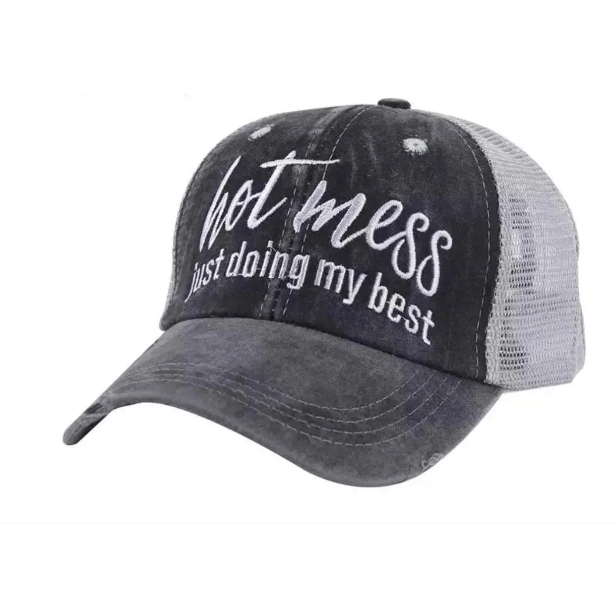 Criss Cross Ponytail Hats | Ponytail baseball/softball hat | High Ponytail Baseball Hats | Criss Cross Back Hats