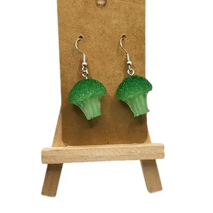 Fun Broccoli Earrings - Realistic Design Hook Earrings Durable Lightweight Whimsical Accessory Perfect for Parties and Everyday Wear