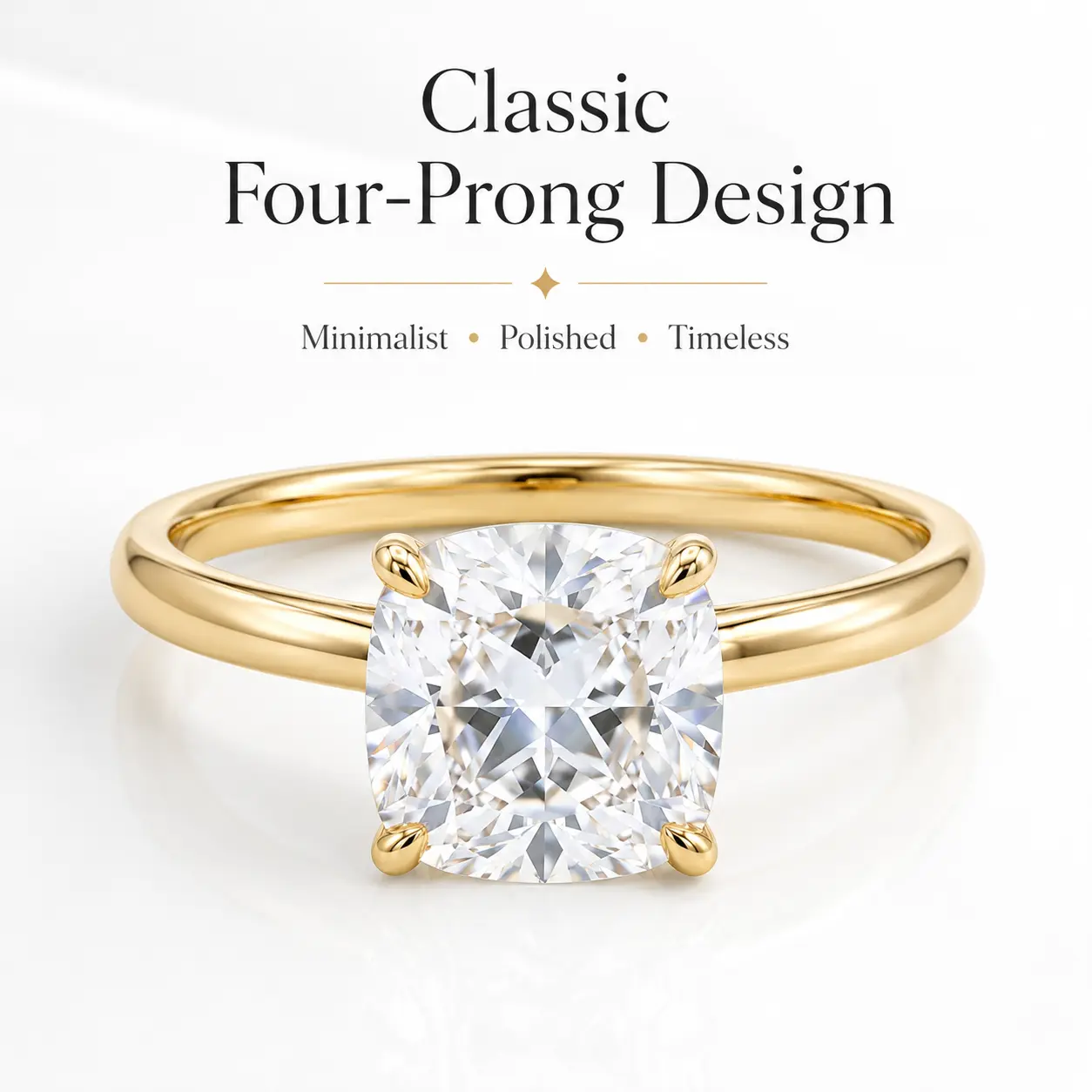 Loysun Princess Cut Engagement Ring for Women, Four Prong Solitaire with Micro Pave Band, Elegant Wedding Promise Jewelry Gift for Her