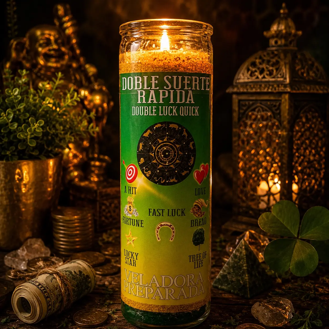 Doble Fast Luck Fixed Candle - Doble Suerte Rapida Veladora Preparada