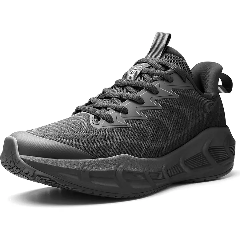 OUTJET Female Knit Running Shoes - Round Toe, Fabric, Comfortable, Breathable, Lightweight, Cushioned, Non-Slip Casual Trainers for Gym Workouts, Round Toe Sneakers, Cloth, Eva Foam, Knitted Fabric, Athletic Gym Workout, Commuting, Lace-Up, Gym/Run/Walk