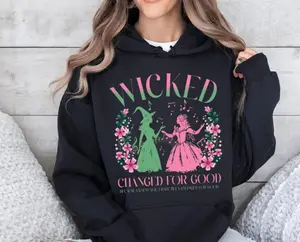 Wicked Change For Good Shirt, Retro Wizard Of Oz Sweatshirt, Wicked Musical Movie Wizard Hoodie, Elphaba And Glinda, Unisex Sweater