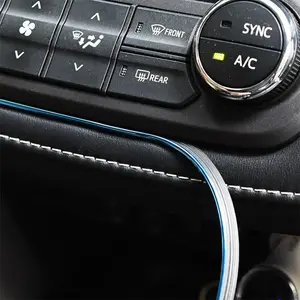 5M Electroplating Car Interior Decorative Strip, DIY Decorative Flexible Strip with Scraper, Car Interior Mouldings, Universal Car Accessories