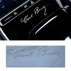 1PCS Daimler & Karl Benz Signature VIP Car Badge Sticker Decorative Sticker for Mercedes-Benz C43 E43 GLE43 GLC43 W204 W203 W211 W205 AMG Vehicle Styling Accessories