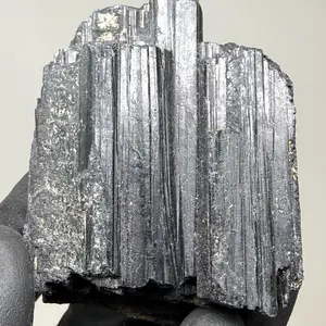 Pocket Sized Black Tourmaline Specimen Natural Crystal Spiritual Protection Energy from Brazil