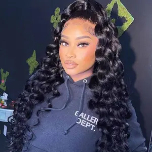 Loose Curl Wigs Lace Front Wand Curls On Wig Loose Wave Wigs Human Hair