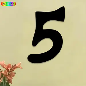 1pc Number 5 Metal Wall Art, Bold Number 5 Statue Mural, Ideal Gift for New Year, Christmas, Number Decor Enthusiasts, Rust-Resistant Metal Wall Decor Wall Sculptures, Perfect for Indoor Wall & Outdoor Fence Number Enthusiasts