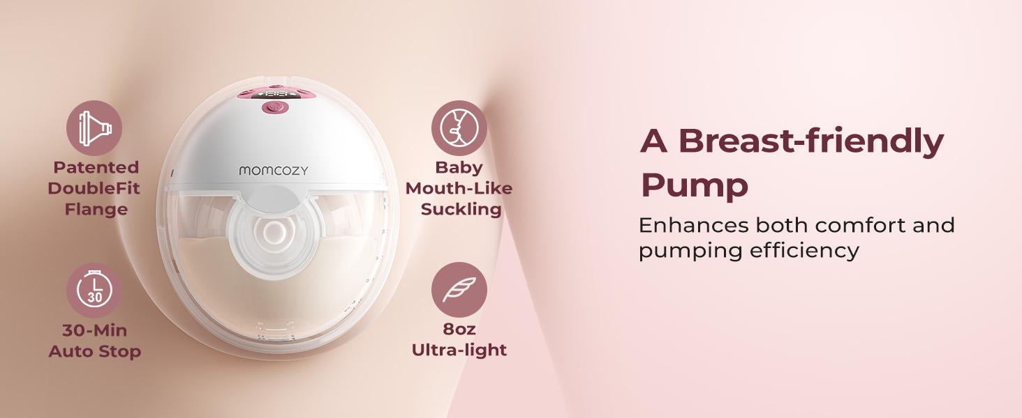 Momcozy KleanPal Pro Baby Bottle Washer BS03 & Momcozy Breast Pump Hands Free M5 Cozy Red 2 Count