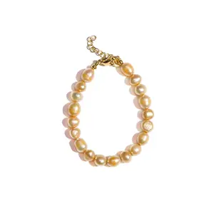 Emili Butter Yellow Pearl Bracelet | cocoatemyshoes