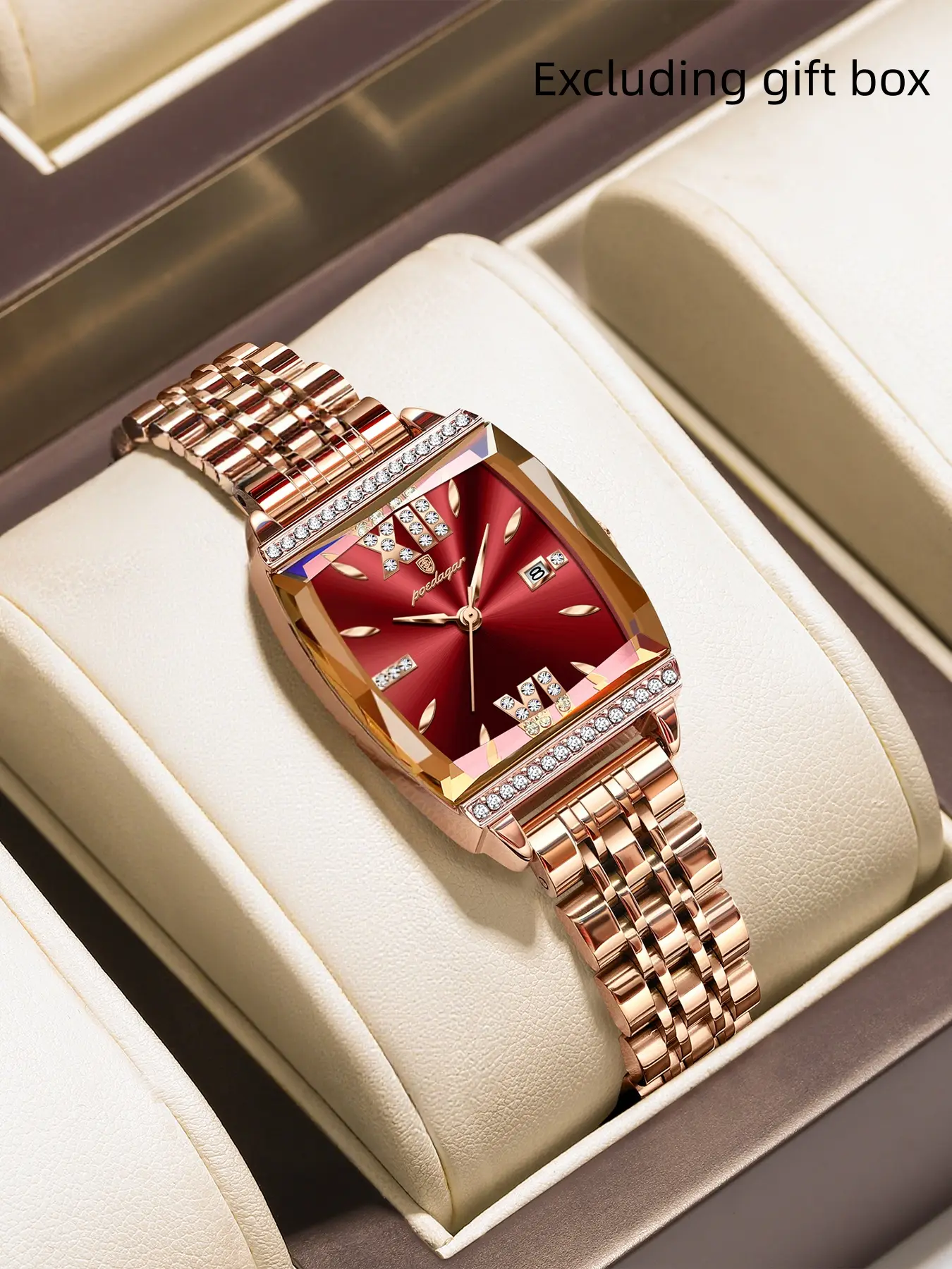 Luxury Women's Watch, Waterproof Date Display, Stainless Steel Quartz Movement, Elegant Design, Perfect for Weddings & Parties, Elegant Fashion Watch