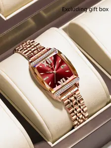 Luxury Women's Watch, Waterproof Date Display, Stainless Steel Quartz Movement, Elegant Design, Perfect for Weddings & Parties, Elegant Fashion Watch