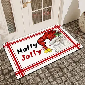 1 Pc Christmas Gingerbread Diatomaceous Earth Anti Slip And Absorbent Door Mat Indoor And Outdoor Door Mat Kitchen Dining Room Bathroom Bedroom Decoration Holiday Home Decoration