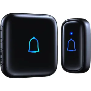 Classroom Wireless Doorbell IP66 Waterproof Door Bell Ringer Loud 1000Ft Doorbell 66 Chimes Mute Mode 115dB 7-Level Vol Electric Door Bell Kits for Home Bedroom Office Kids Teachers & Hearing-Impaired