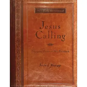 Jesus Calling, Large Text Brown Leathersoft, with Full Scriptures: Enjoying Peace in His Presence (A 365-Day Devotional) Imitation Leather – Large Print, September 5, 2011
