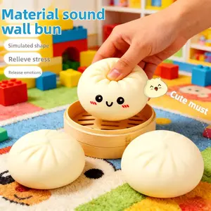 Giant Bao Squishy Toy Steamer Set with Free Emoji Bread Slow Rising Stress Relief Fidget Adorable for All Occasions Unique Holiday Gift Relaxation Stick Solution Wooden