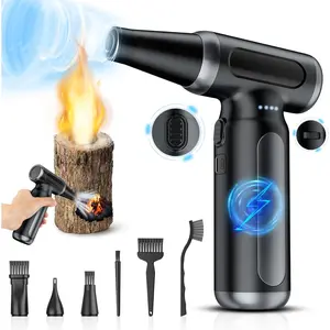 Electric  Duster, Rechargeable Cordless Air Duster for PC, Keyboard & Electronics Cleaning, Replaces Canned Air, Portable Air Can Duster for  with Multiple Nozzles