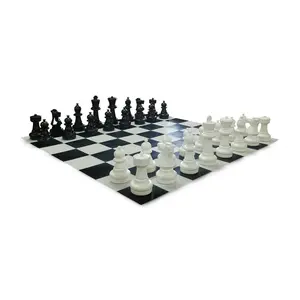 MegaChess 25 Inch Plastic Giant Chess Set with Hard Plastic Chessboard