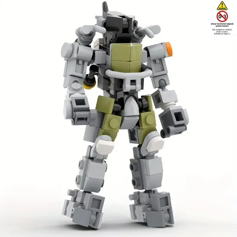 161pcs Moc Robot Building Blocks, Exoskeleton Robot Toy, Perfect Gift for Boys, Mini Mech Warrior Figurine Assembly Kit, Building Set, Building Block Model, Creative Building Blocks, Mecha Assembly Model
