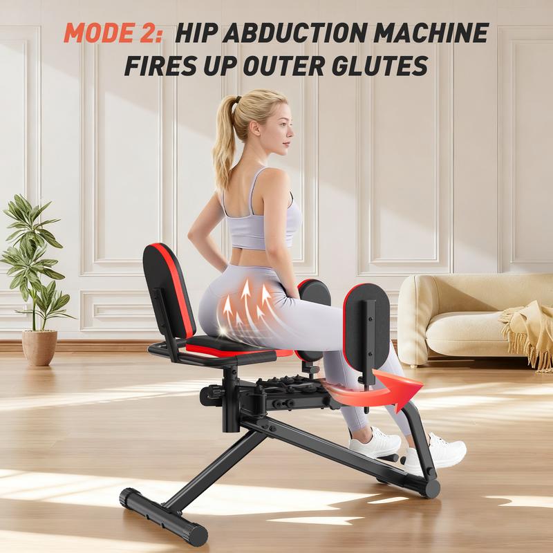 HXD-ERGO Hip Adduction/Abduction Machine for Home Gym Adjustable Glute Trainer Suitable for Men and Women Thigh Workout Equipment for Strength Training